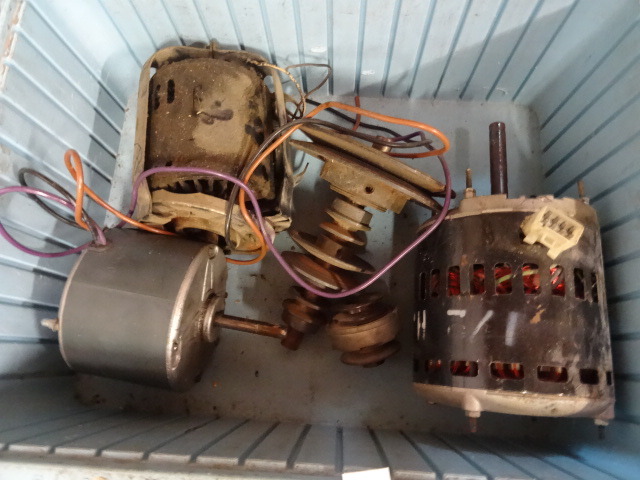 3 Electric Motors, Misc Pulleys