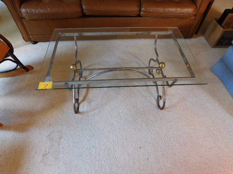 High Quality metal and glass coffee table