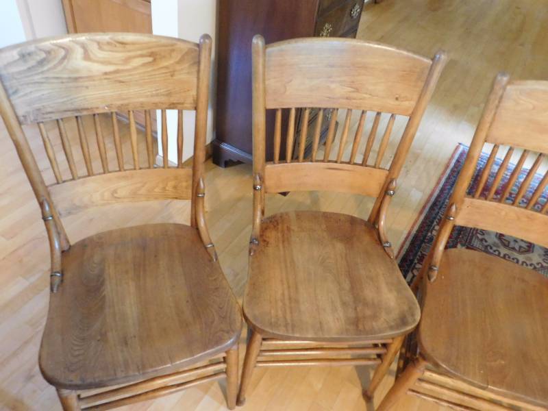 Four antique dining room chairs see photos these are very nice and being used currently.