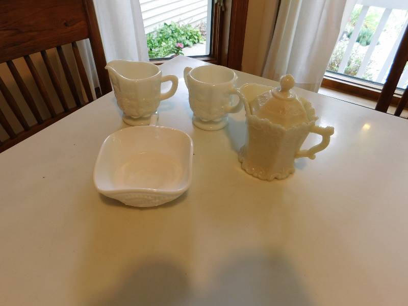 milk glass serving items