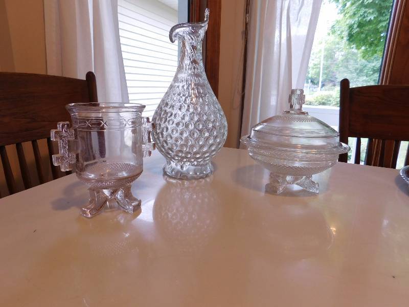 glass serving and decor items