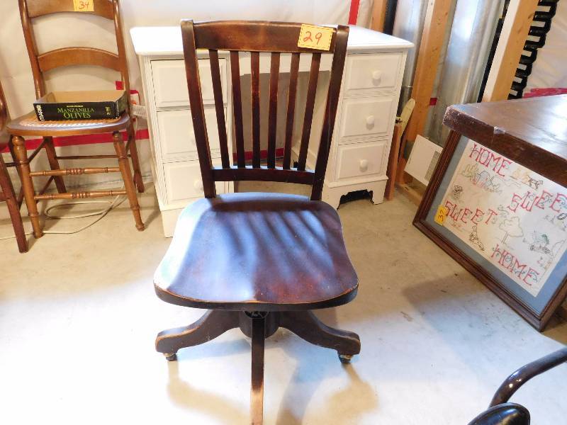 smaller vintage office or library chair