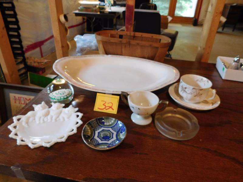 vintage plates platter cups and more decor items