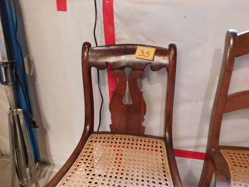 one vintage cane seat chair