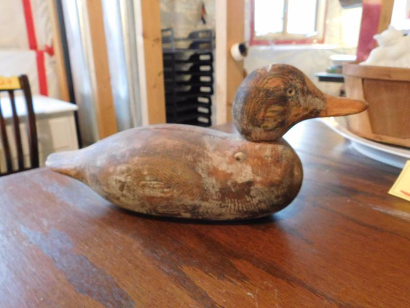 antique wooden duck stripped and ready to be refinished
