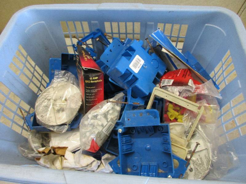 box of electrical supplies