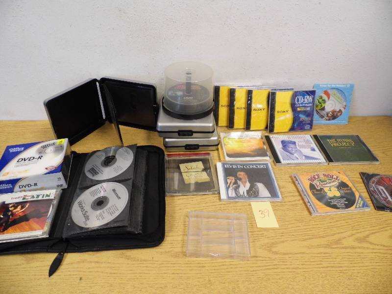 lot 39 image: DVDs, Cases, CD-RW Discs