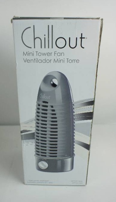Chillout Mini Tower Electric Fan - Grey