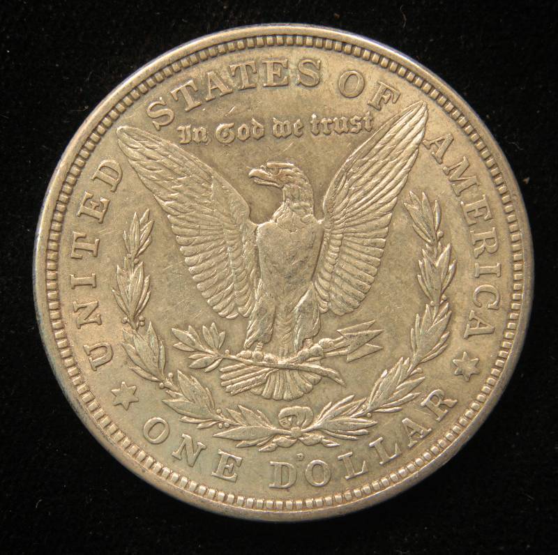 1921 D MORGAN SILVER DOLLAR XF