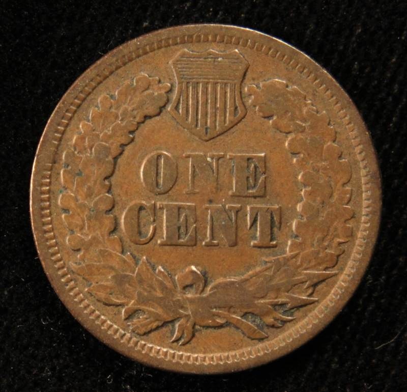 1865 INDIAN HEAD CENT VF