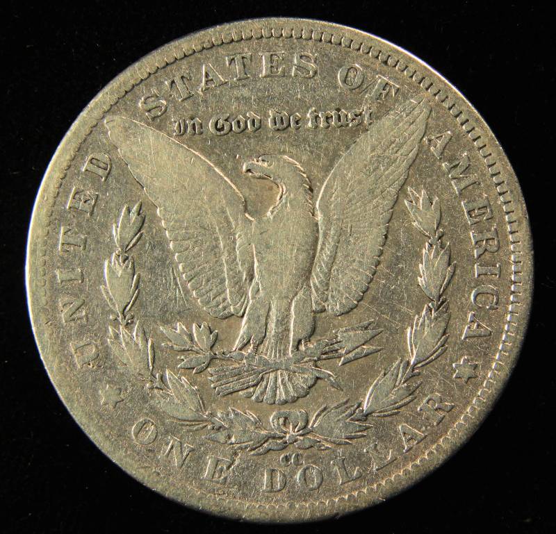 1892 CC CARSON CITY MORGAN SILVER DOLLAR CLEANED