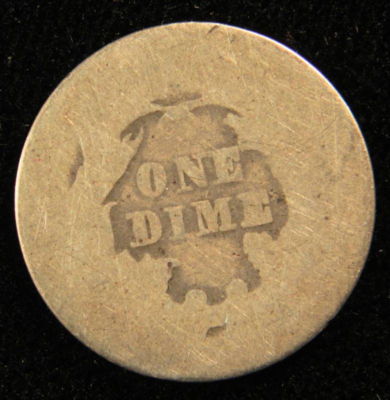 1876 US SEATED SILVER DIME