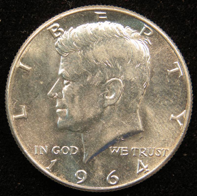 1964 KENNEDY SILVER HALF DOLLAR AU SEPTEMBER 23rd RARE COIN AUCTION