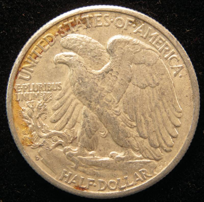 1941 D WALKING LIBERTY SILVER HALF DOLLAR XF