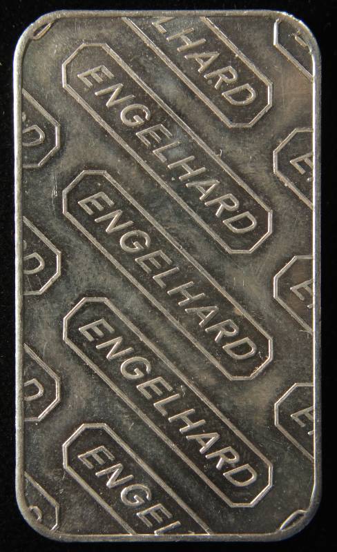 1 TROY OZ. .999 FINE SILVER ENGELHARD BAR