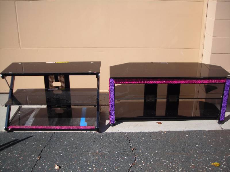 lot 12 image: 2-Smoked Glass TVMediaElectronic Stands