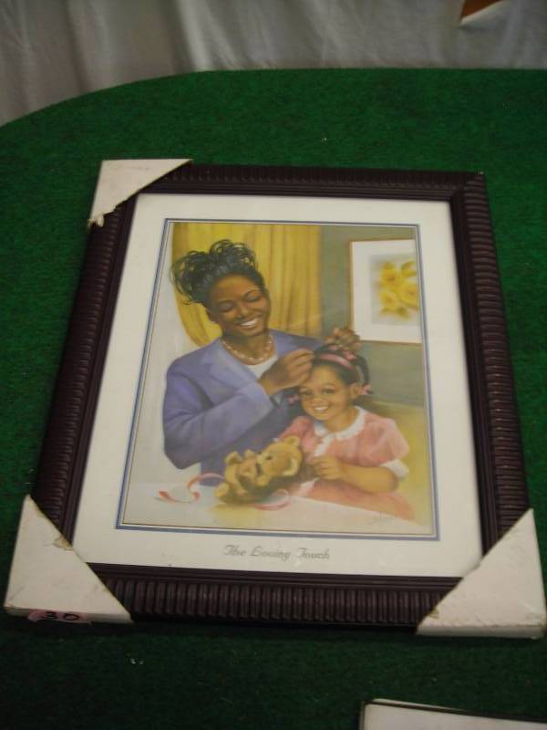 lot 29 image: 24x20 New Framed Picture, 1-Hanging Shelf