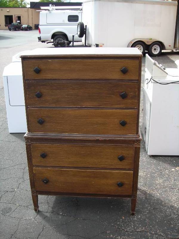 lot 56 image: High Boy Chest 34x19x51
