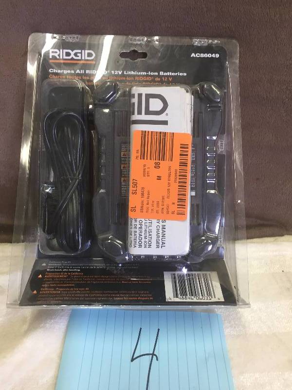 Ridgid 12VLitthium - ion charger AC86049