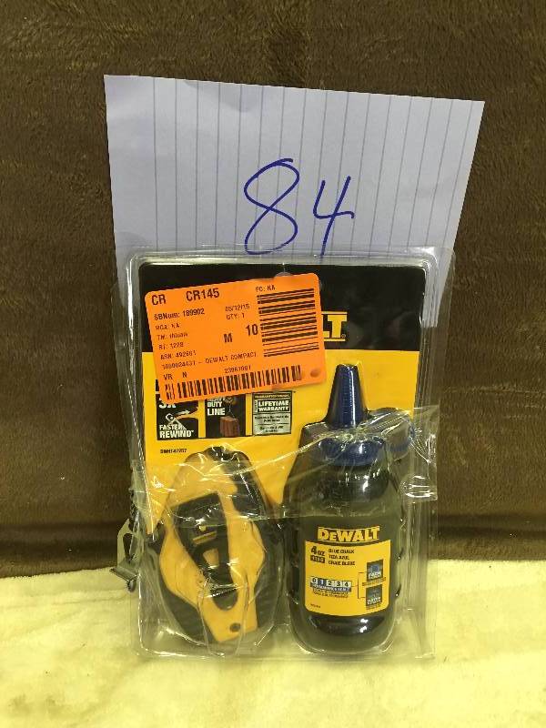 Dewalt Compact Chalk Reel Kit with Blue Chalk