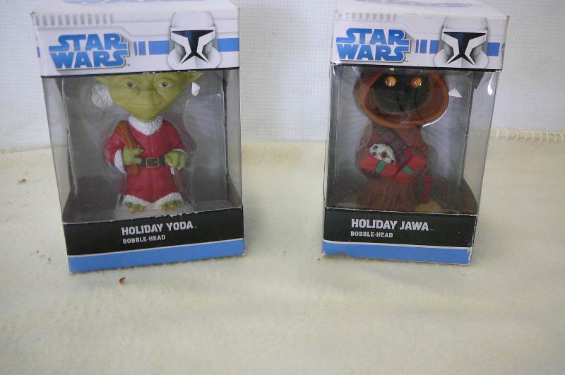 Bobble Heads Star Wars Holiday Yoda and Jawa