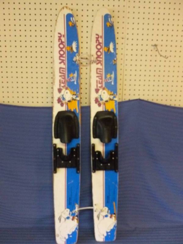 lot 129 image: Vintage Wooden Skies