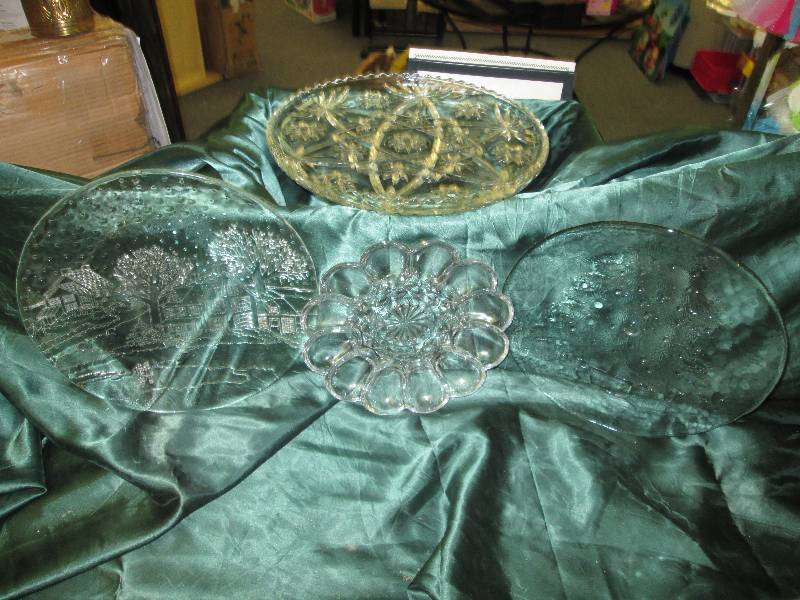 Glass serving plates...