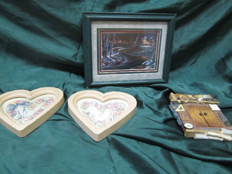 Picture of winter scene, two heart ...