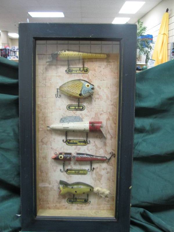 Different kinds of wooden tackle...