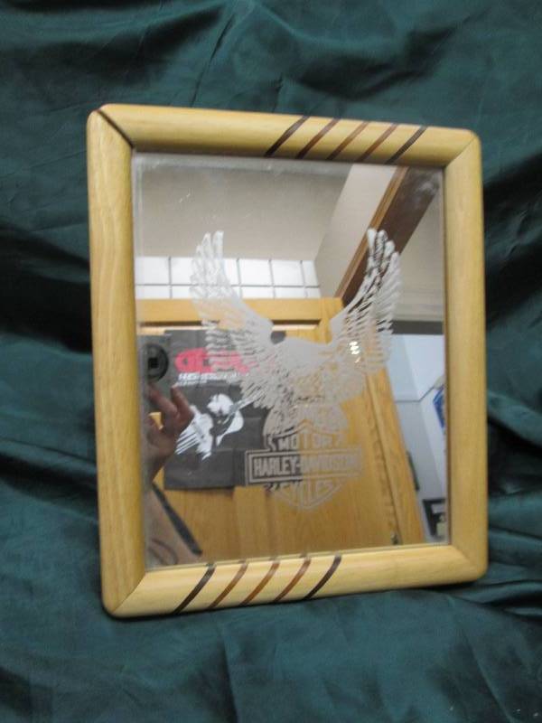 Glass picture with Harley-Davidson ...