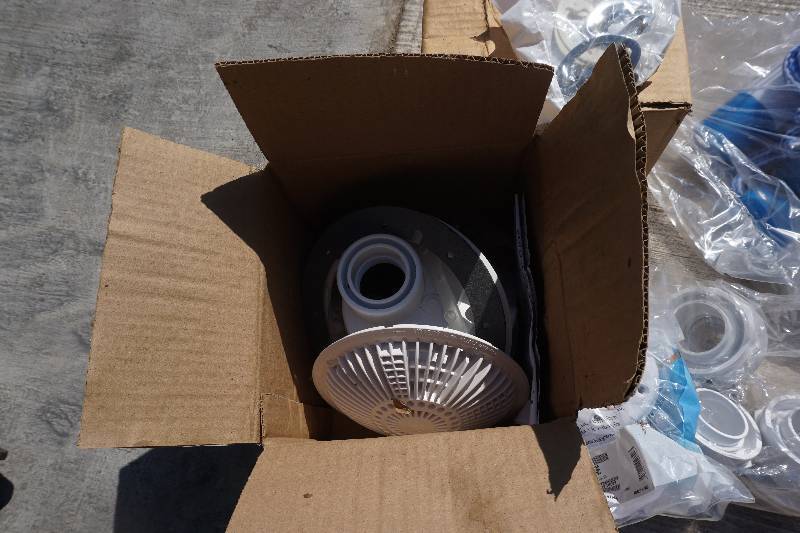 lot 19 image: Lot of Outdoor Pool Drains, Return Fittings & Accessories