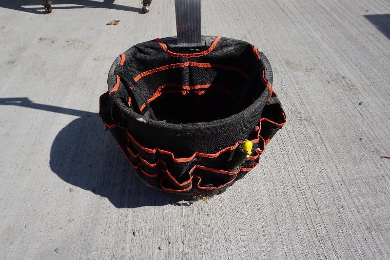 lot 25 image: Black & Decker Wheeled Tool Pale With Tool Storage Pouches and Handle