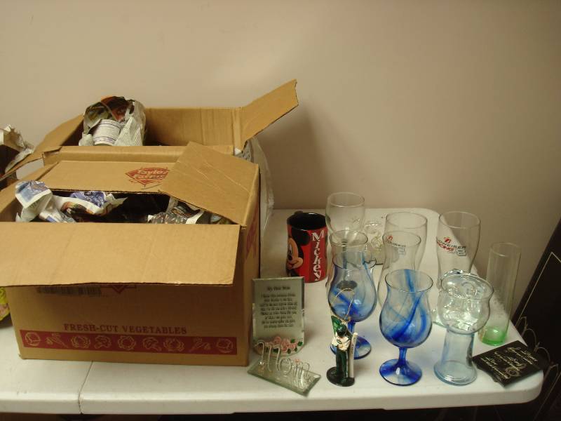 Boxes Filled With Mixed Glasses