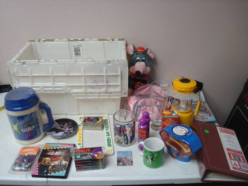 White Bin Filled With Mixed Items