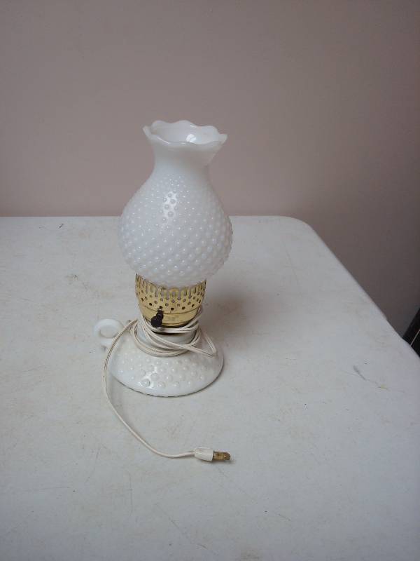 Milk Glass Lamp, Untested