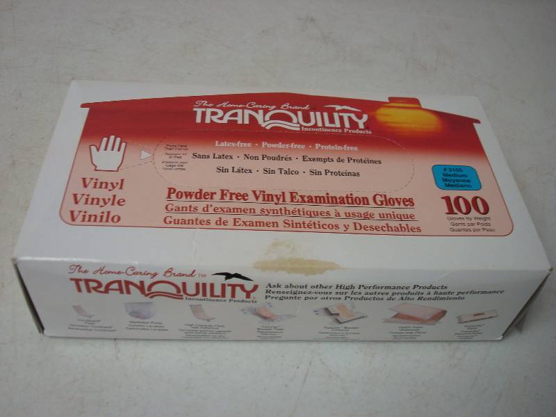 Box Of Vinyl Gloves, Size Medium