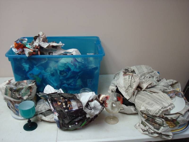 Bin Filled With Some Dishes