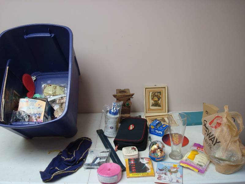 Bin Filled With Mixed Items