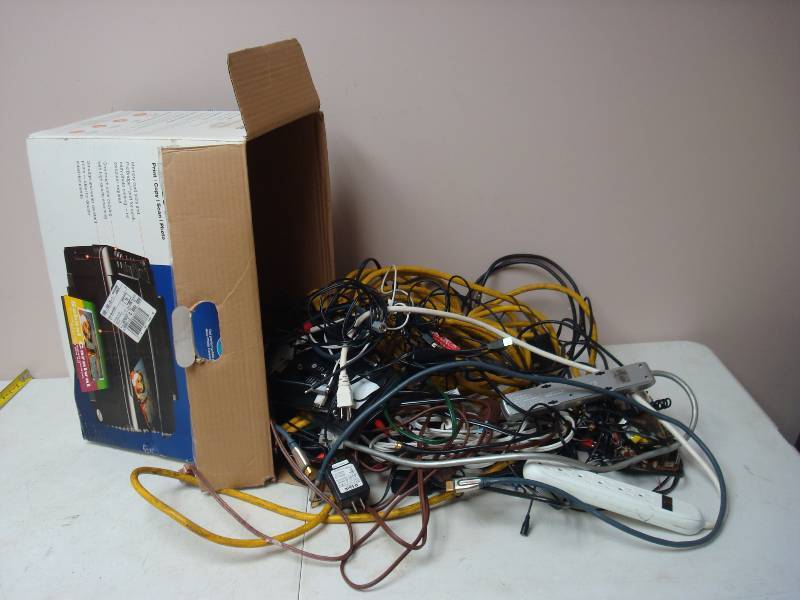 Box Filled With Scrap Wire