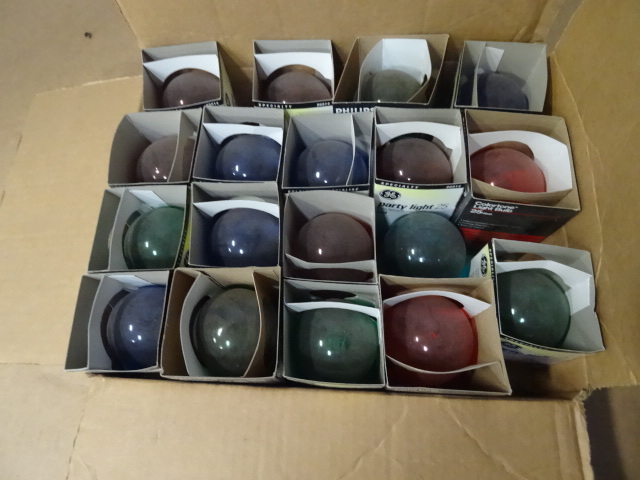 lot 34 image: Misc Colored Light Bulbs