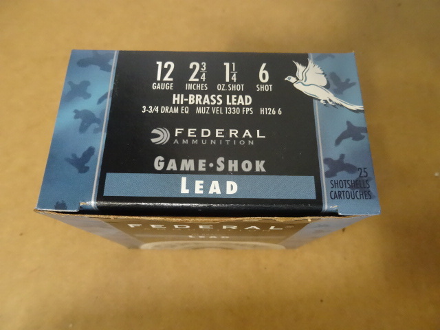 lot 58 image: Federal 12 Gauge Shells. #6 Shot