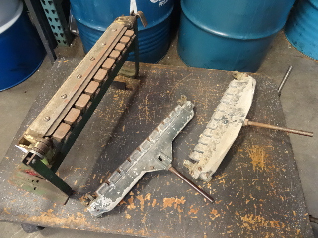 lot 73 image: Sheet Metal Brake with 3 Dies 18