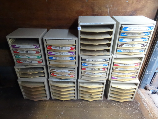lot 104 image: 12 Hardware Bins