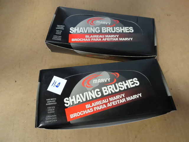 lot 110 image: Marvy Shaving Brushes. Qty 12 New