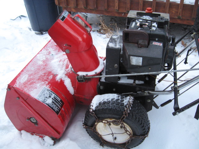 MTD 8 HP 33 inch cut, walk behind snowblower with cab. runs like new.