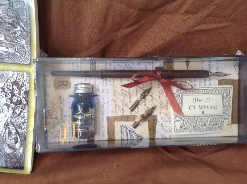 Treasury of Medieval Illustrations Book & Stuart Houghton Calligraphy Gift Set