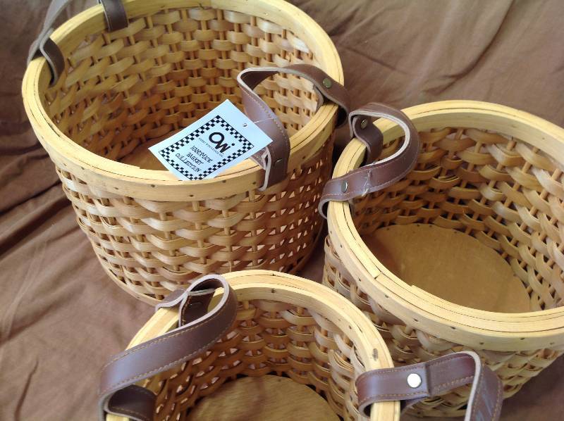 Handmade Woven Wood Baskets