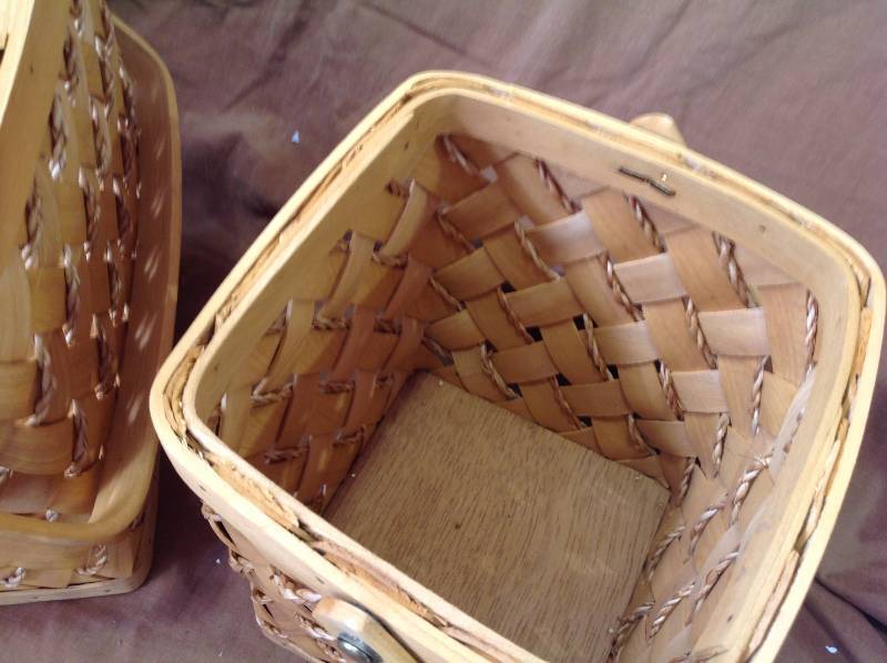 Handmade Woven Wood Baskets