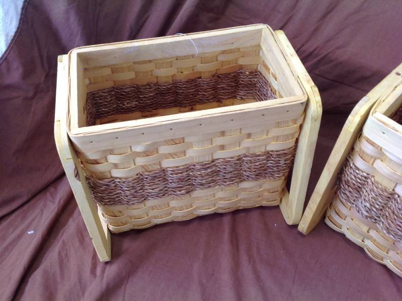 Handmade woven Wood Baskets