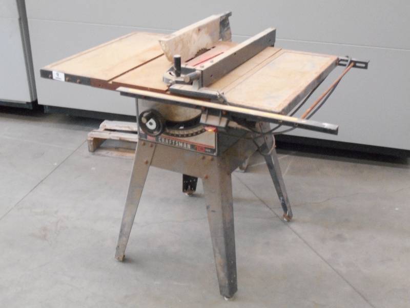 lot 9 image: Craftsman 10 Tablesaw With Fence &...